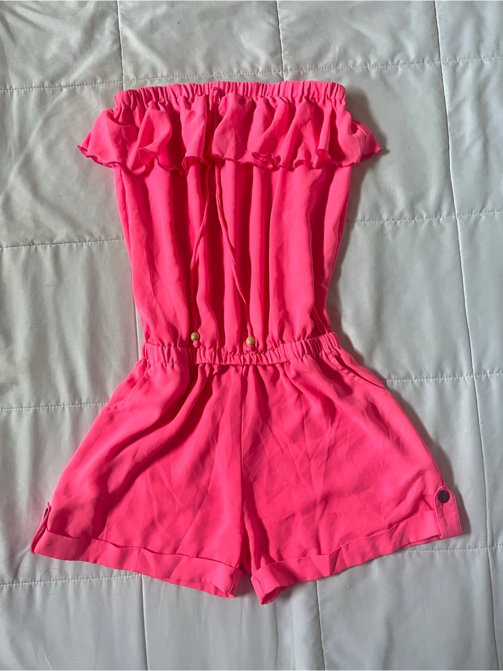 Barbie Pink Strapless Romper